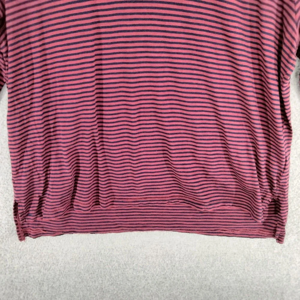 Madewell Turtleneck Top Womens Size XL Blue Red Striped Casual Long Sleeve - Picture 3 of 12